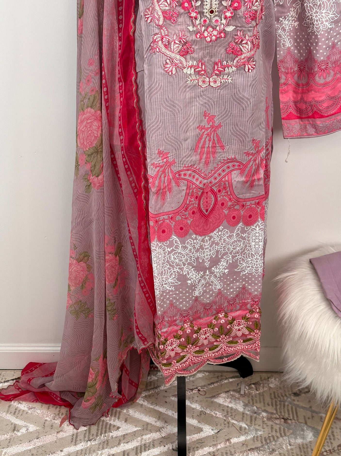 Pakistani Embroidered Lawn ready to ship