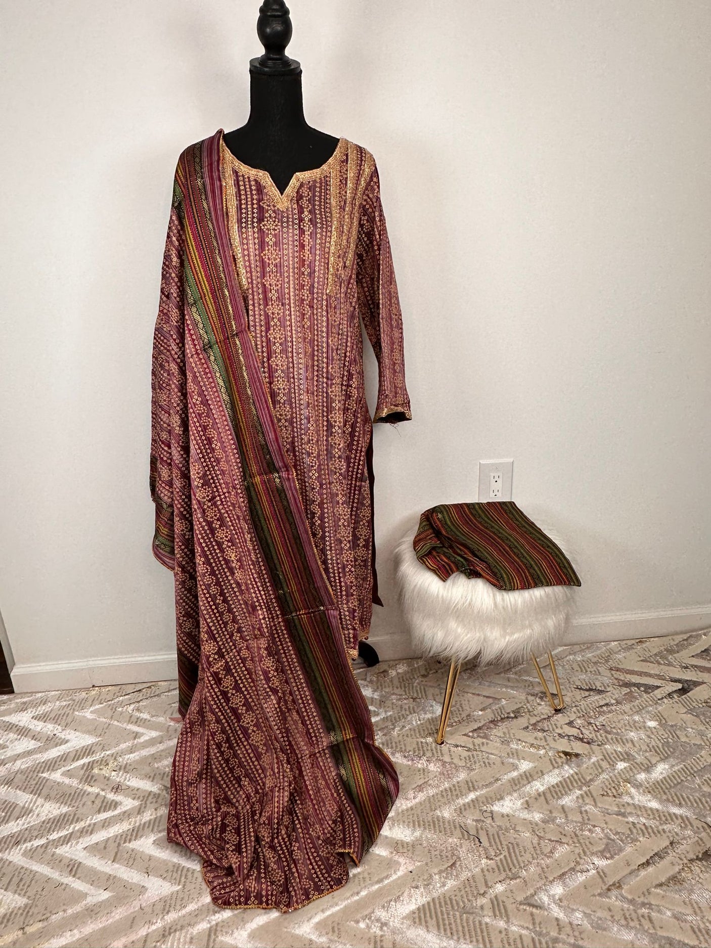 Pakistani Khaddi Cotton Salwar Kameez ready to ship