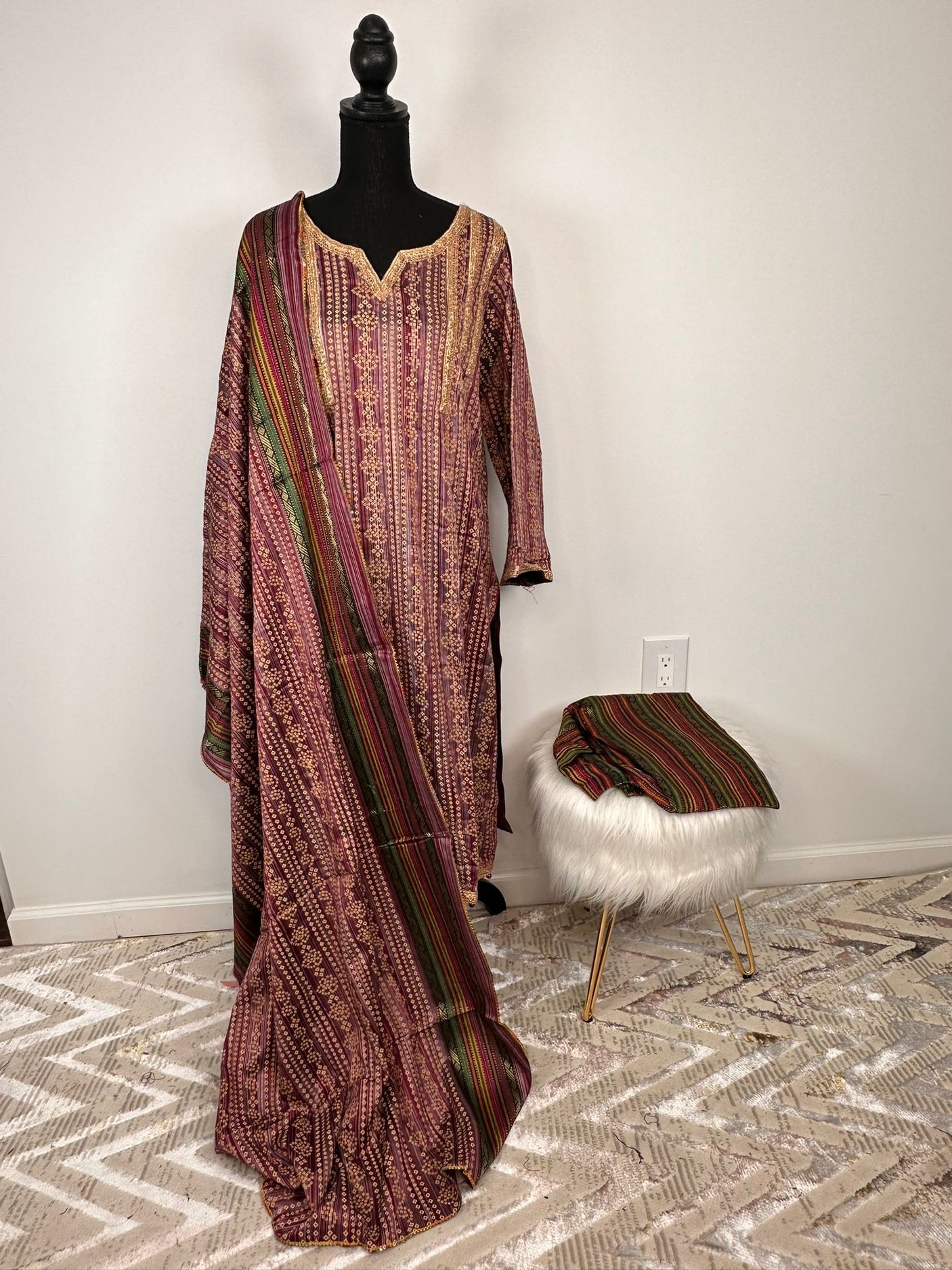 Pakistani Khaddi Cotton Salwar Kameez ready to ship