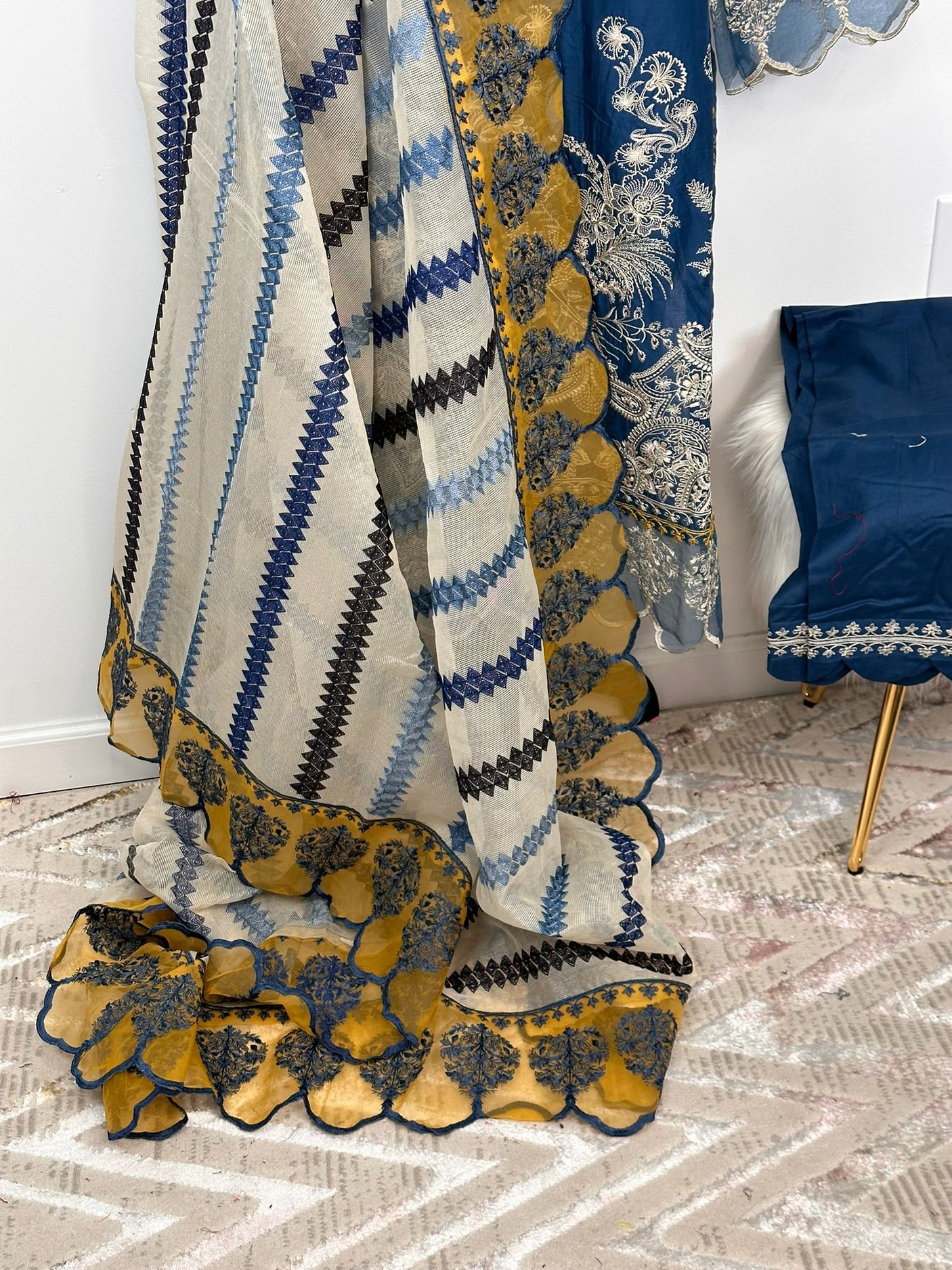 Pakistani Embroidered Luxury Lawn ready to ship