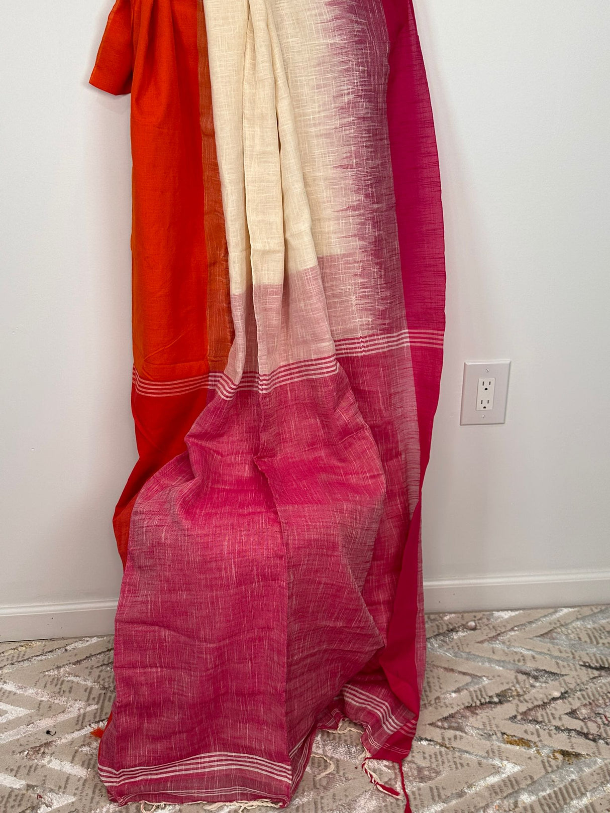 Handloom saree with running blouse