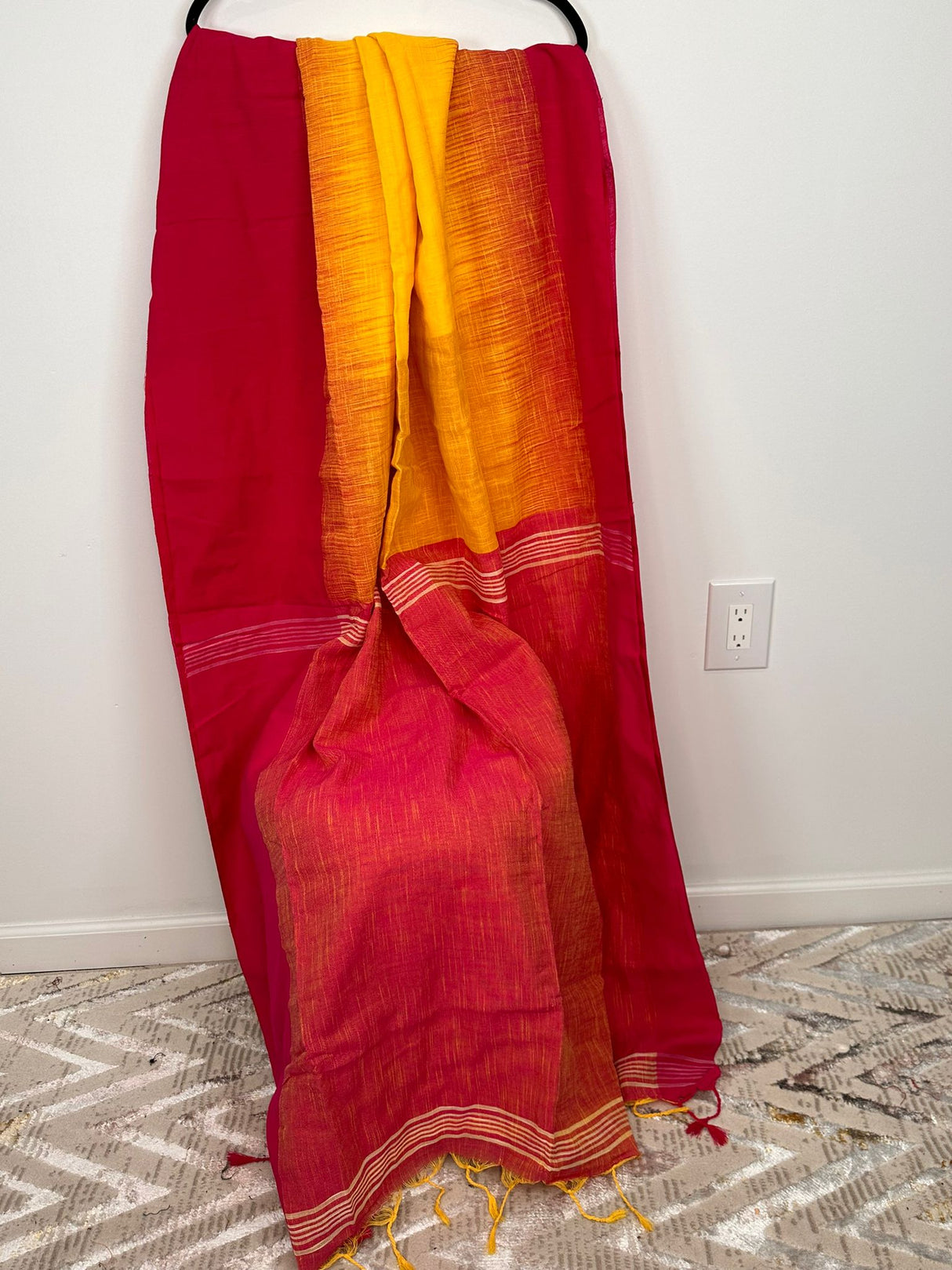 Handloom saree with running blouse