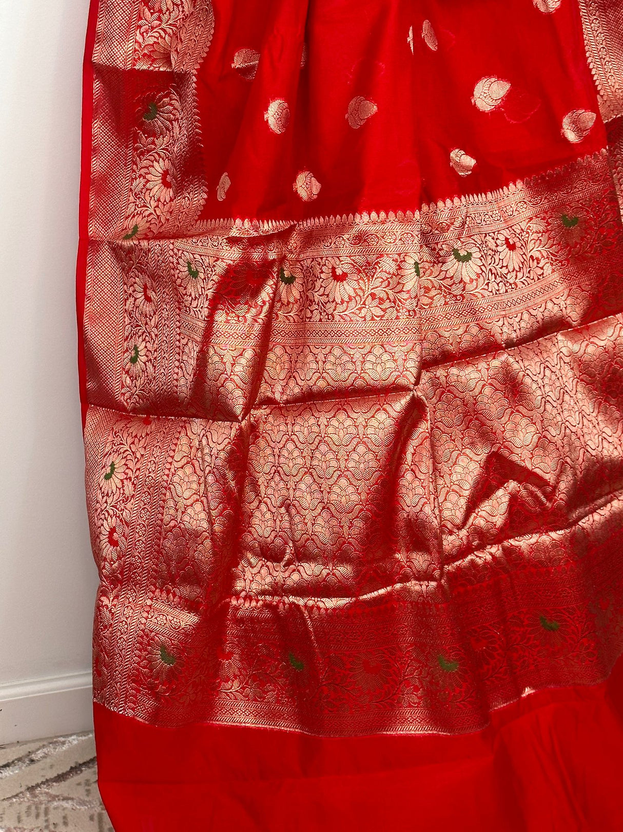 Handloom Silk Katan with running blouse