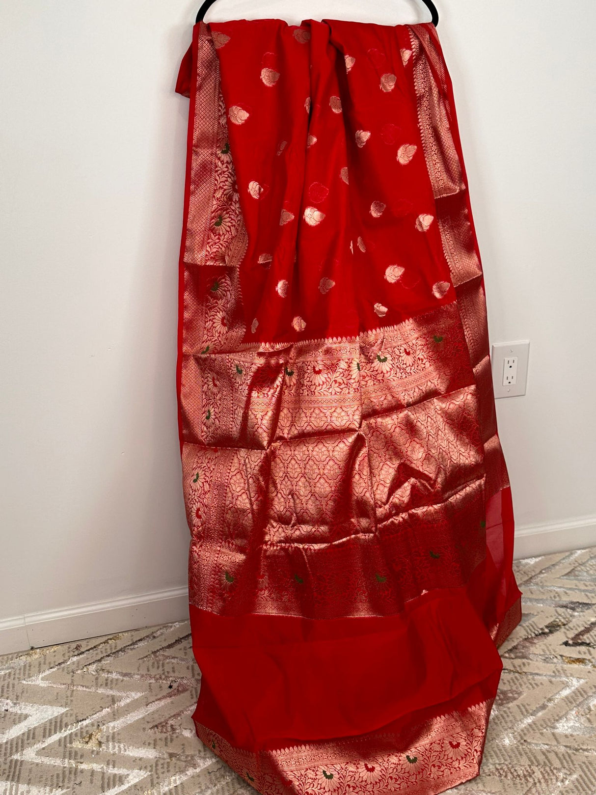 Handloom Silk Katan with running blouse