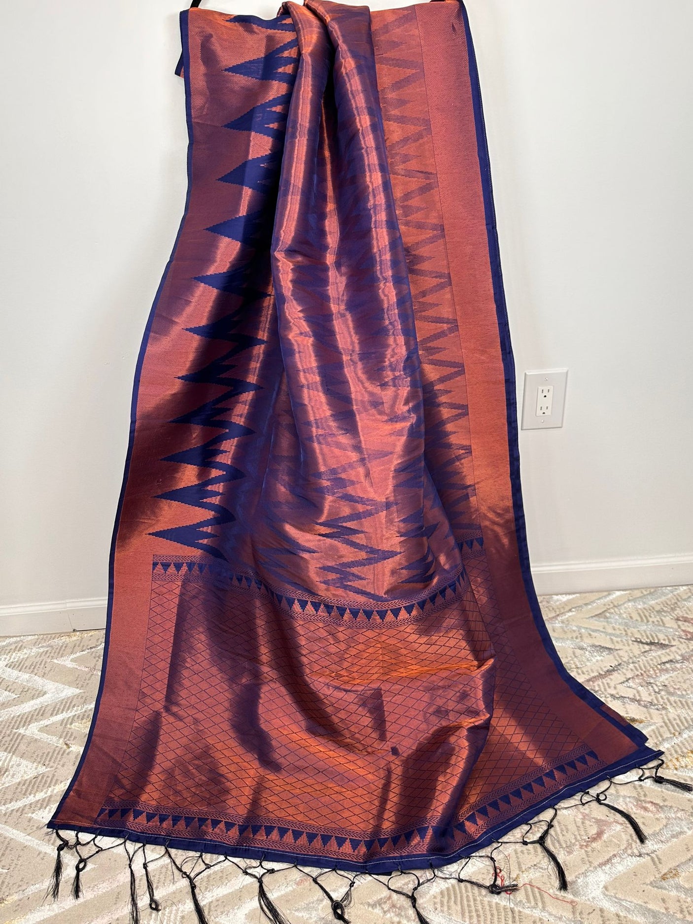 Pure Benarashi Silk Saree with running blouse