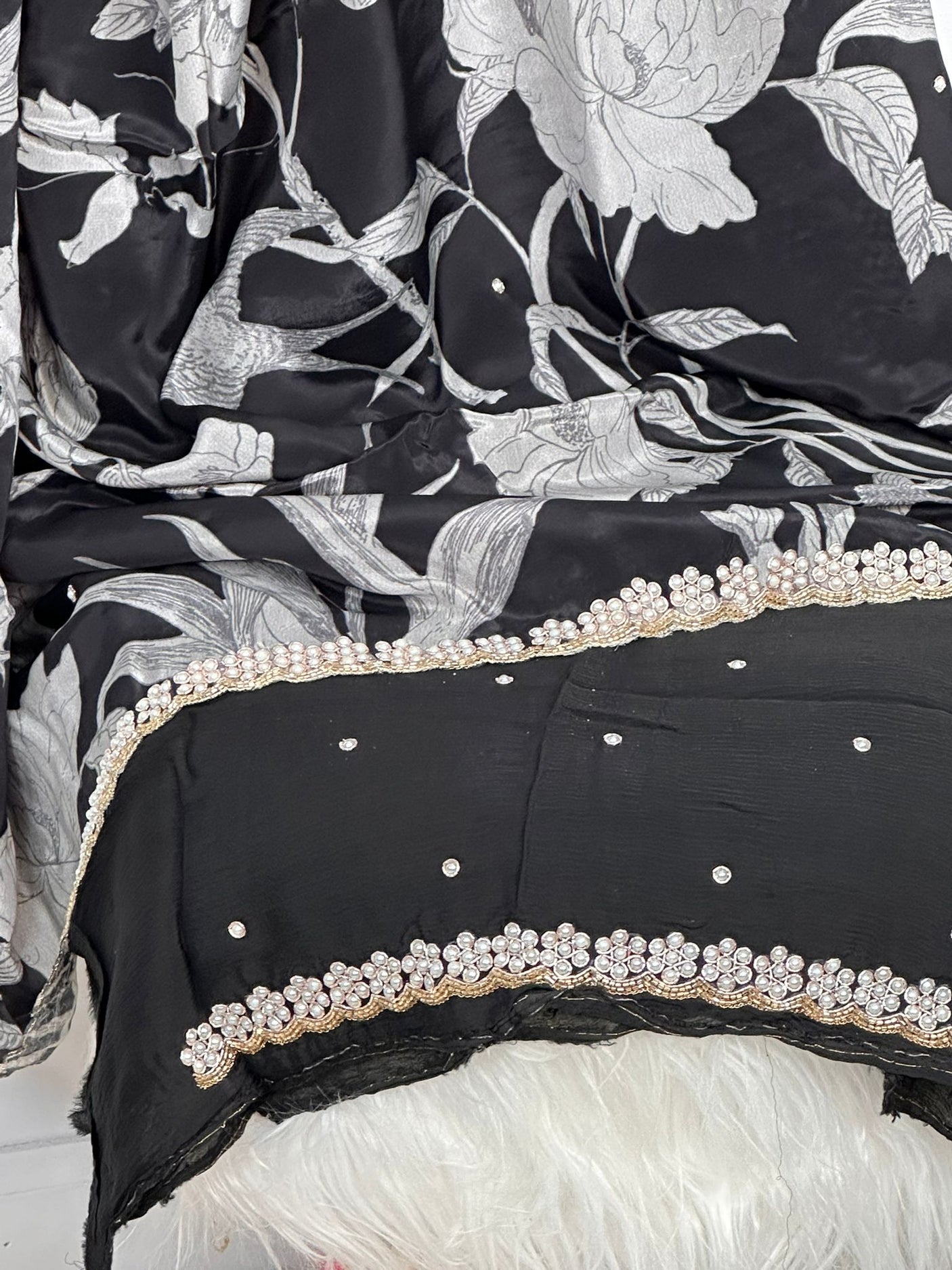 Pure silk with jardousi work saree with running blouse