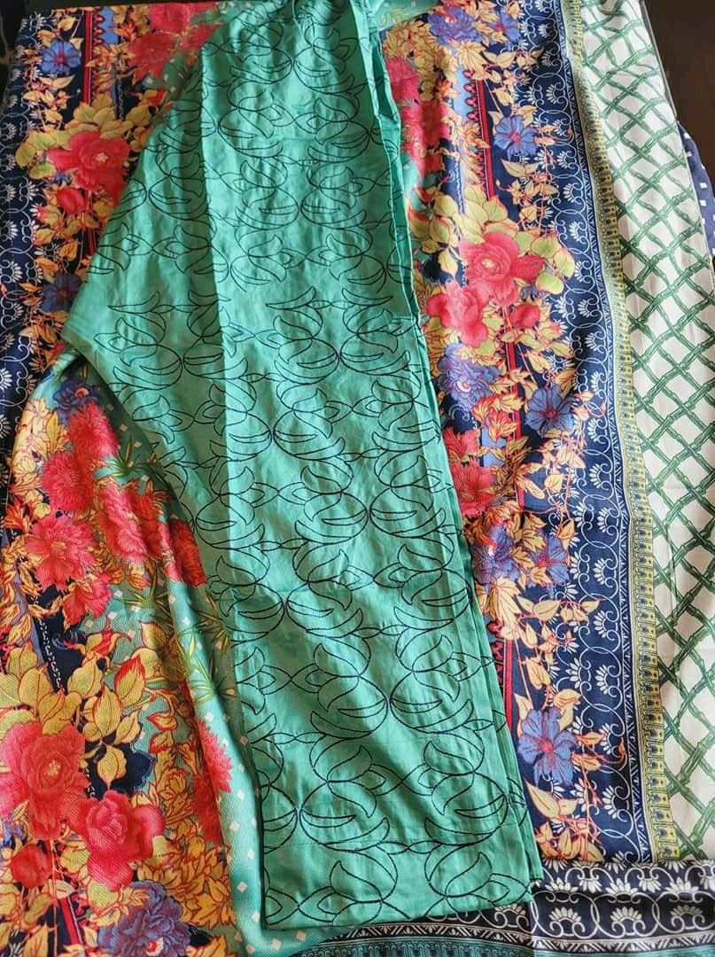 Pakistani Linen Embroidered Salwar kameez Ready To Ship