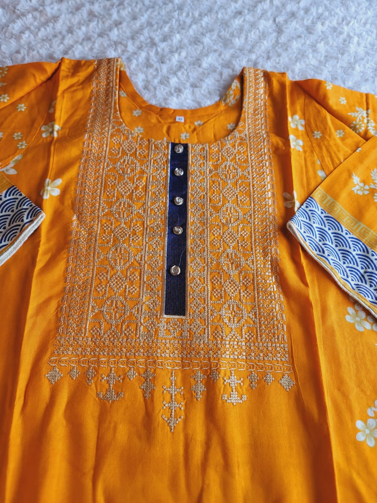 Pakistani linen Embroidered Salwar kameez Ready To Ship