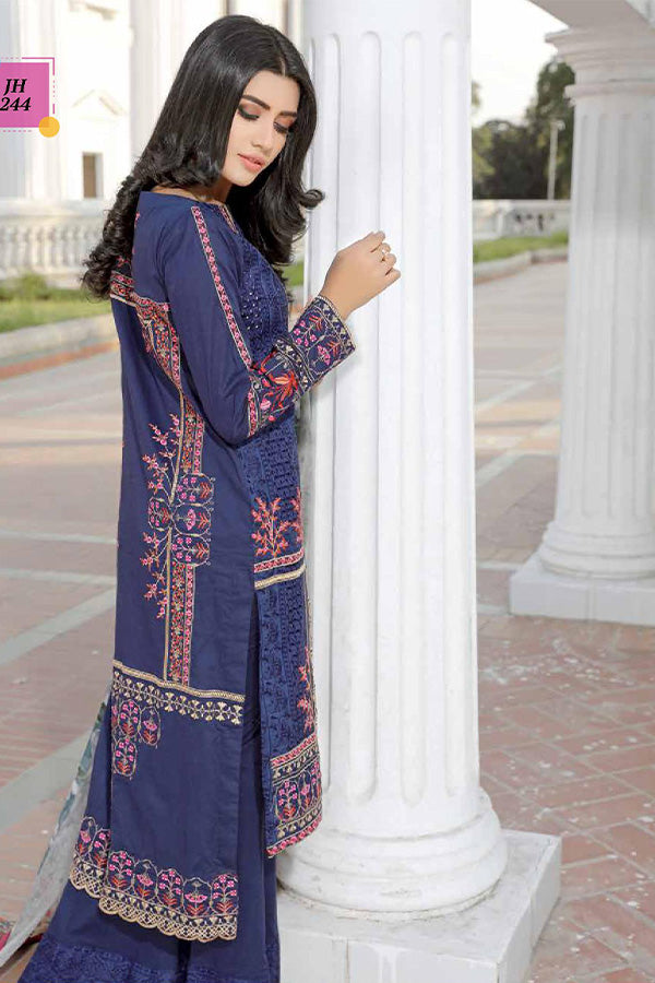 Johra Angan Embroidered Digital Printed Lawn-100% Original Guaranteed
