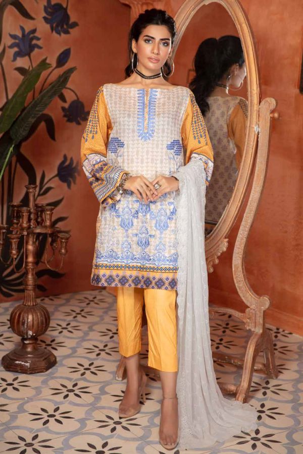 Johra Preisha Embroidered lawn Collection-100% Original Guaranteed