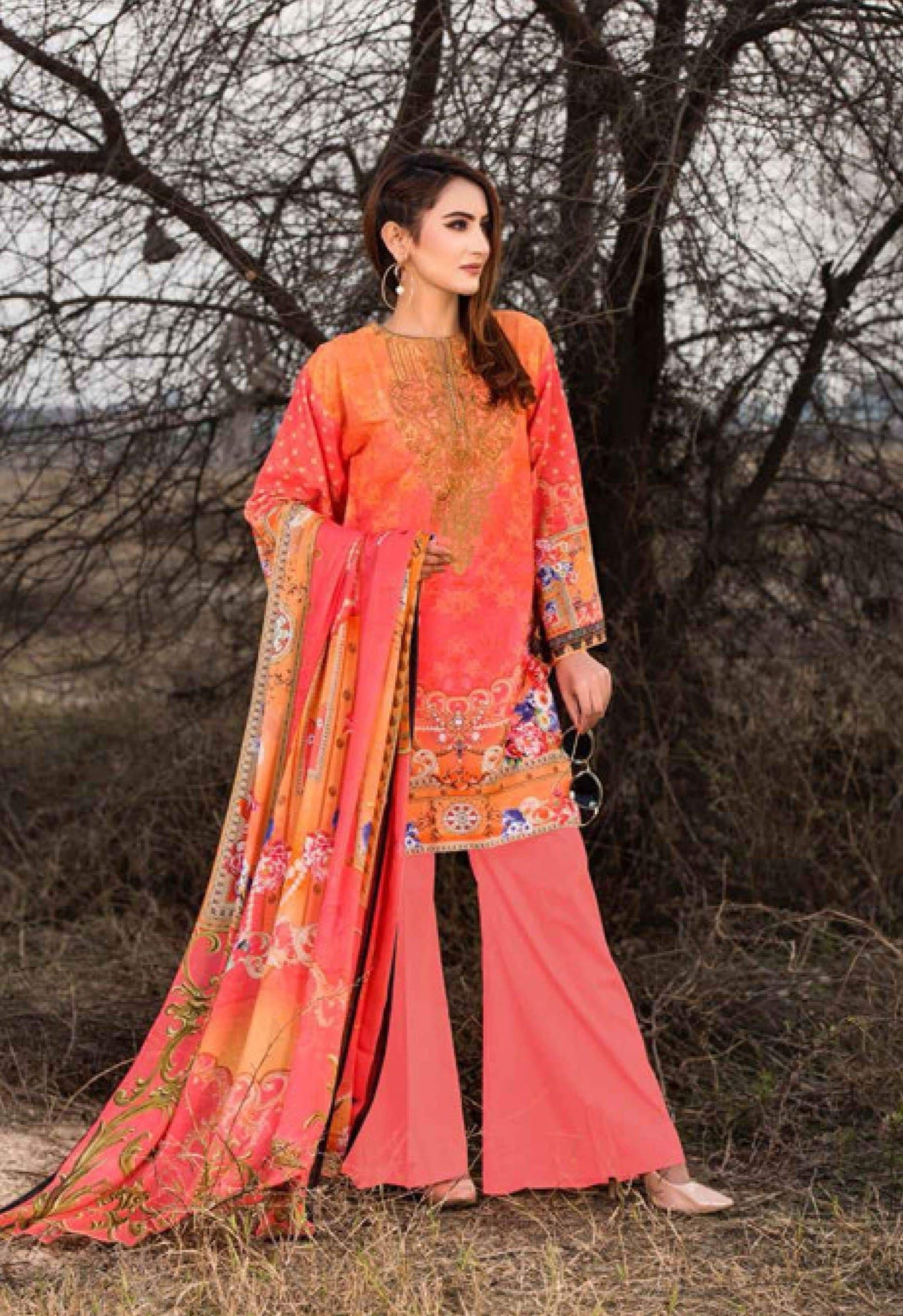 Johra Impression Embroidered Digital Printed Lawn-100% Original Guaranteed