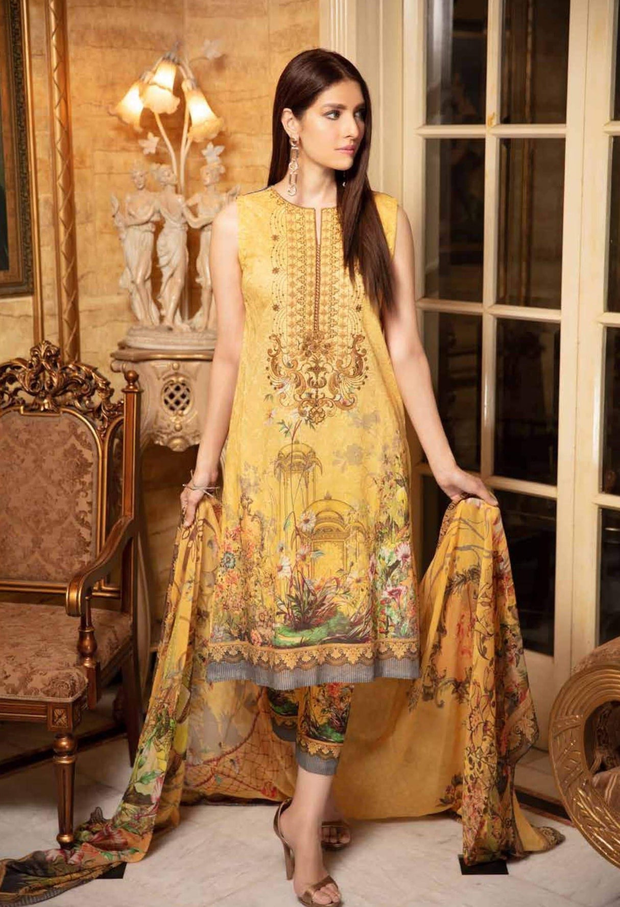 Johra Meesha Embroidered Digital Printed Lawn-100% Original Guaranteed
