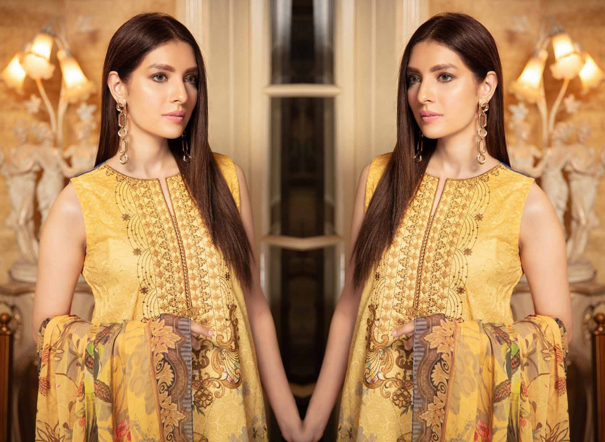 Johra Meesha Embroidered Digital Printed Lawn-100% Original Guaranteed