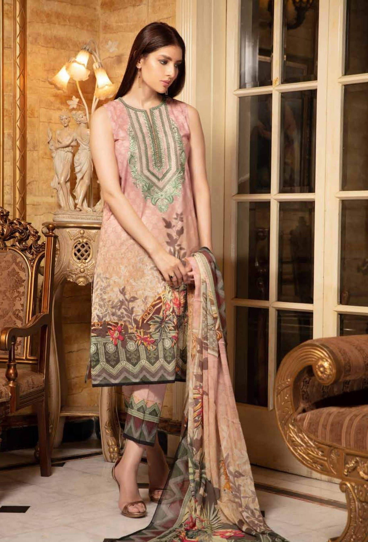 Johra Meesha Embroidered Digital Printed Lawn-100% Original Guaranteed