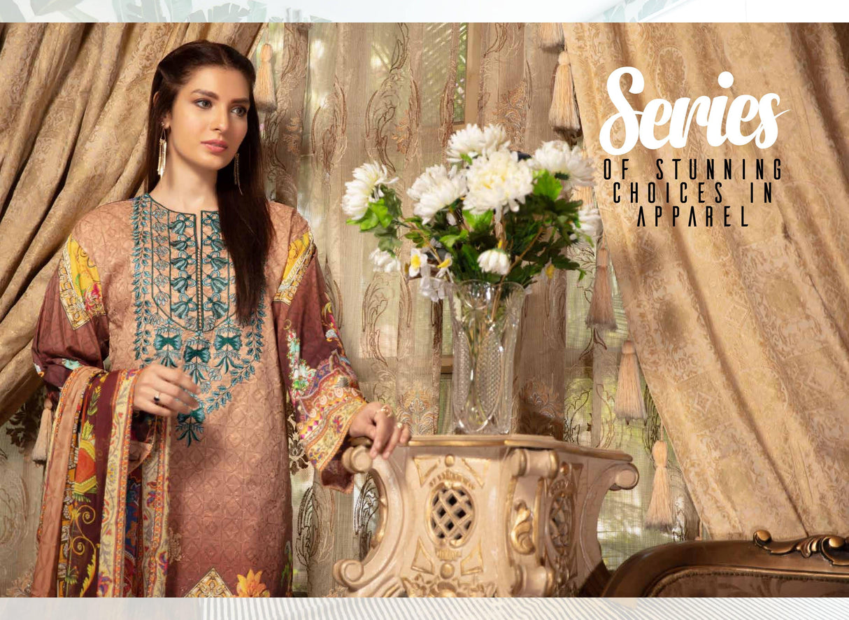 Johra Meesha Embroidered Digital Printed Lawn-100% Original Guaranteed