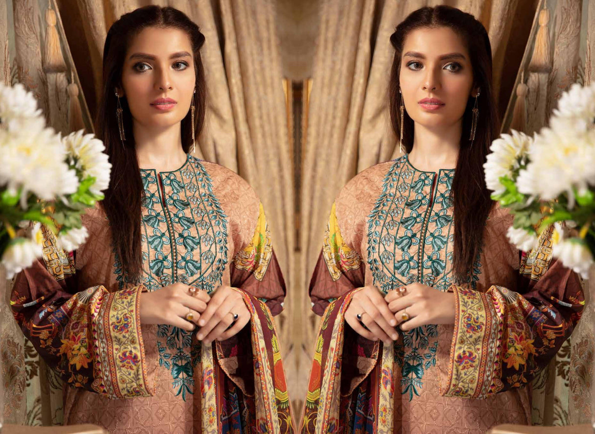 Johra Meesha Embroidered Digital Printed Lawn-100% Original Guaranteed