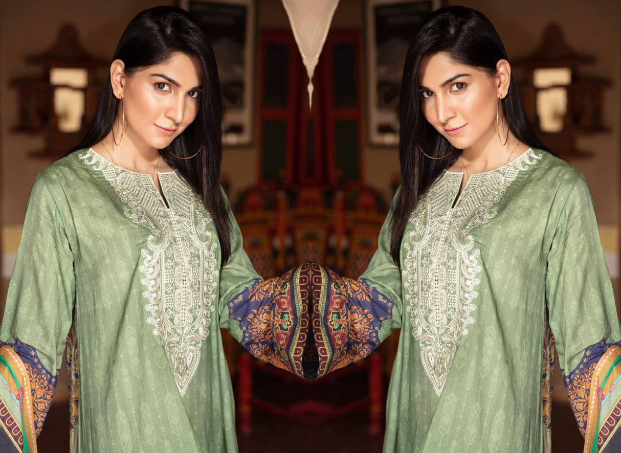 Johra Pearl Embroidered Digital Printed Lawn-100% Original Guaranteed