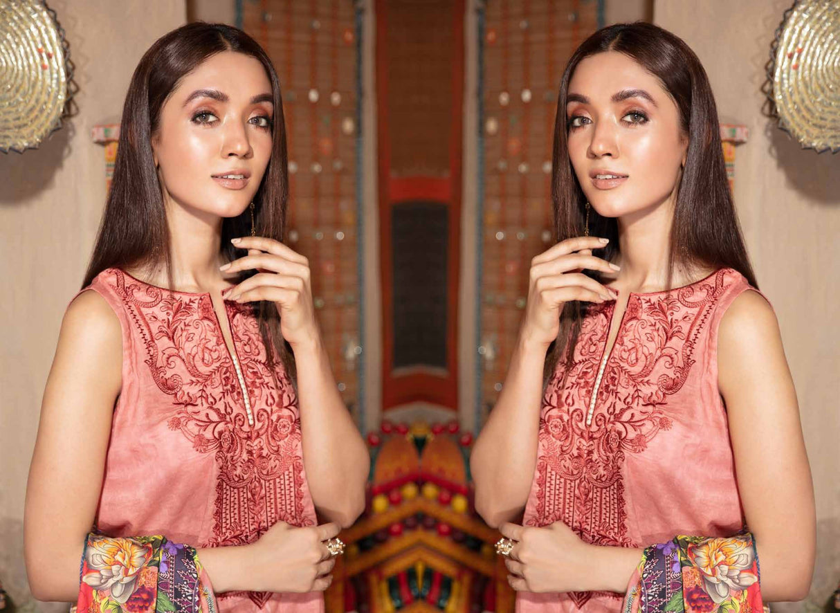 Johra Pearl Embroidered Digital Printed Lawn-100% Original Guaranteed