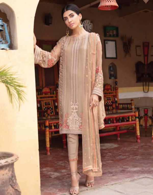 Johra Luxury Chiffon Embroidered -100% Original Guaranteed