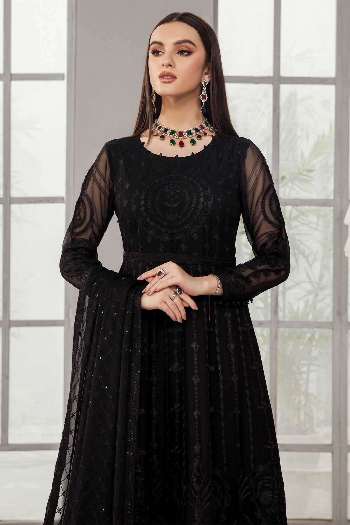 Alizeh Luxury  Embroidered Chiffon Collection-100% Original