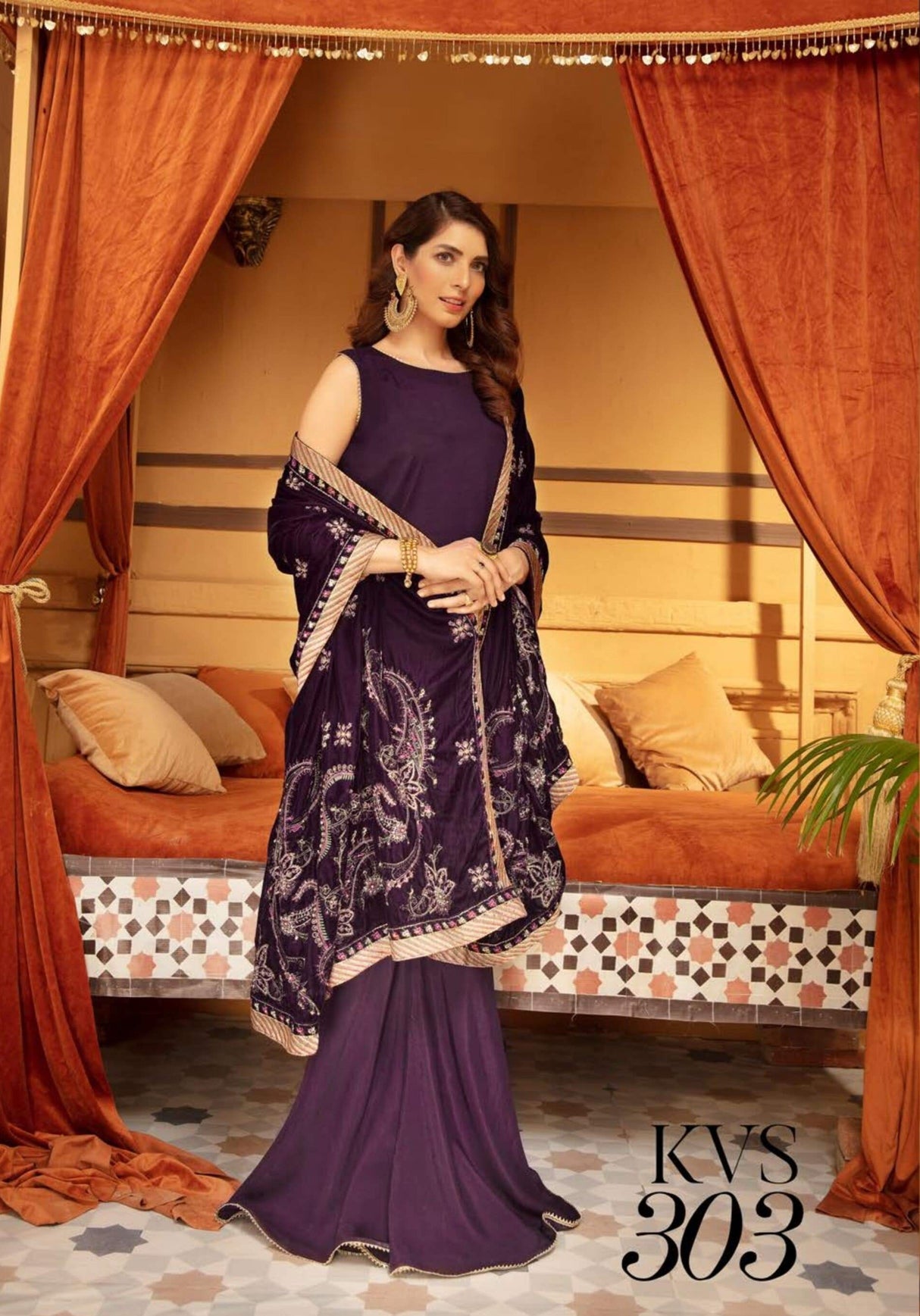 Khubsoorat velvet luxury shawl 2020-100% Original Guaranteed