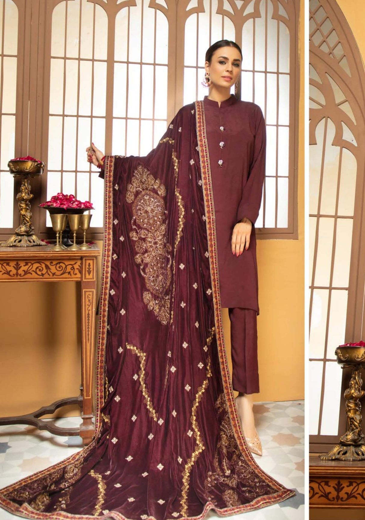 Khubsoorat velvet luxury shawl 2020-100% Original Guaranteed