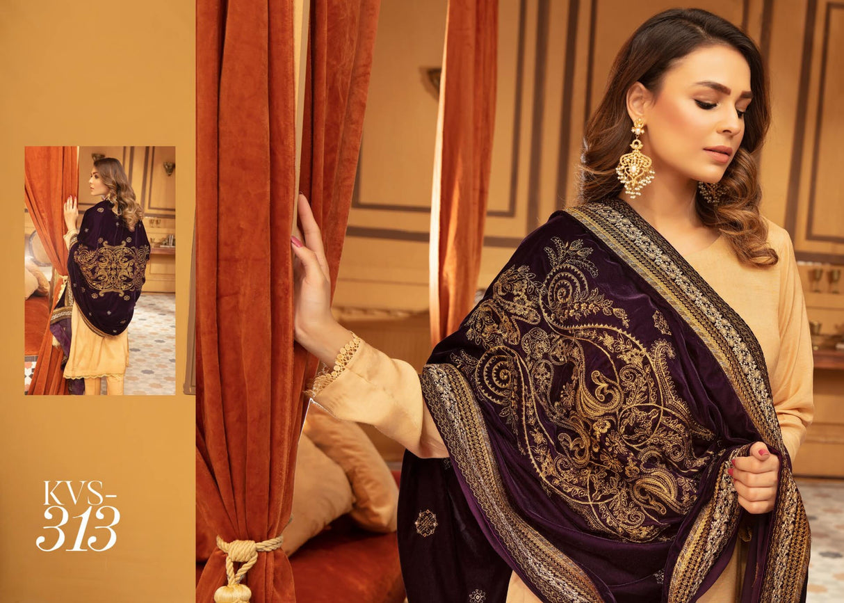 Khubsoorat velvet luxury shawl 2020-100% Original Guaranteed