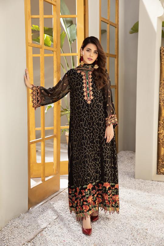 Aliezh By Bilal's Embroidery Chiffon Embroidered Collection 2021 -100% Original Guaranteed
