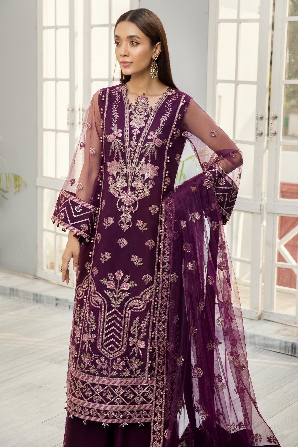 Alizeh Luxury  Embroidered Chiffon Collection-100% Original