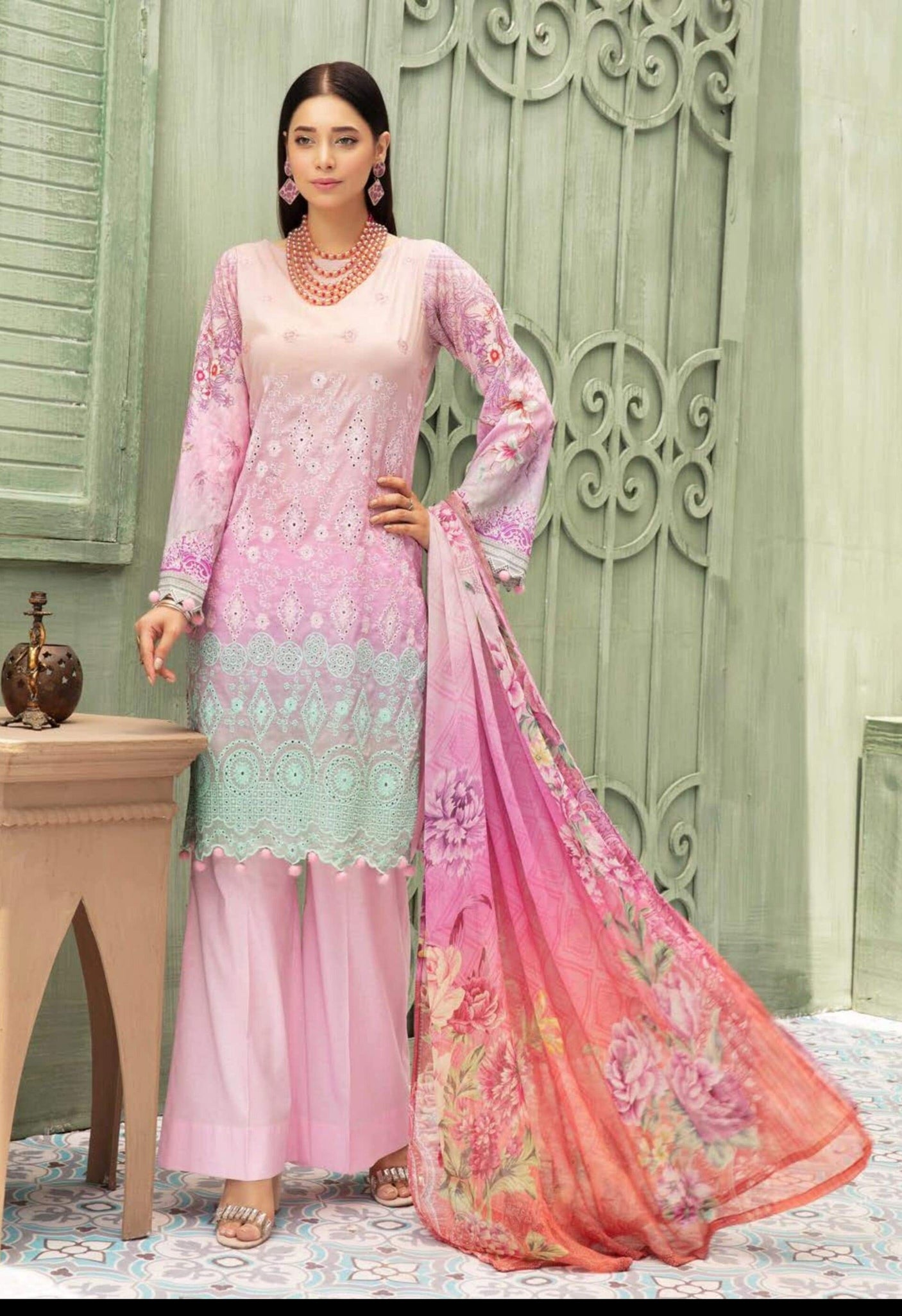 Mahees by Riaz Arts chikankari lawn 2020-100% Original Guarantee