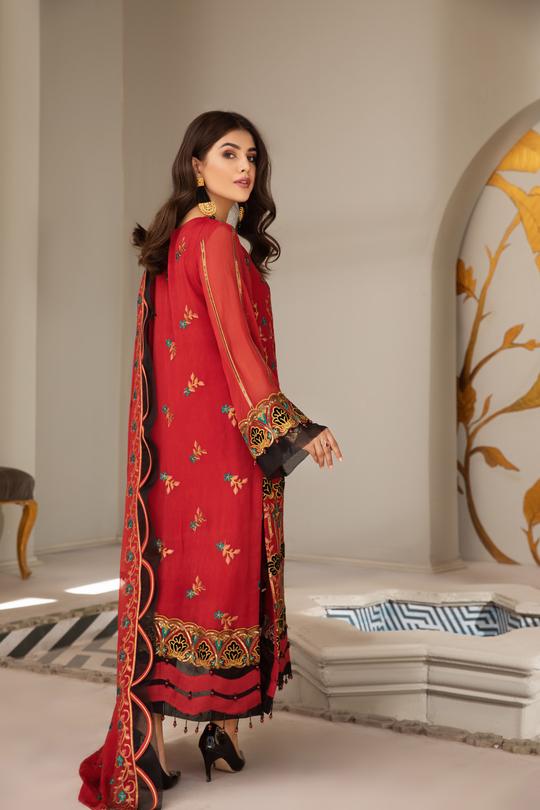 Aliezh By Bilal's Embroidery Chiffon Embroidered Collection -100% Original Guaranteed
