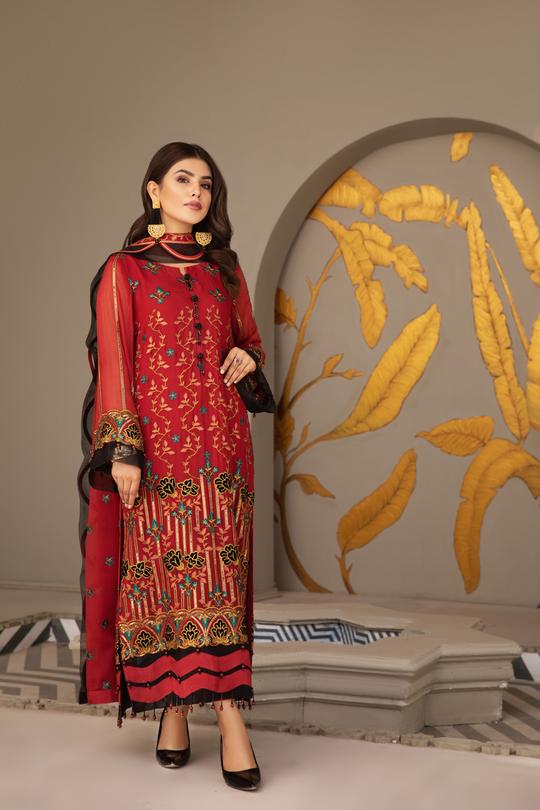 Aliezh By Bilal's Embroidery Chiffon Embroidered Collection -100% Original Guaranteed