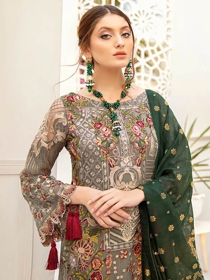 Rangoon By Ramsha Luxury Chiffon Embroidered Collection -100% Original Guaranteed