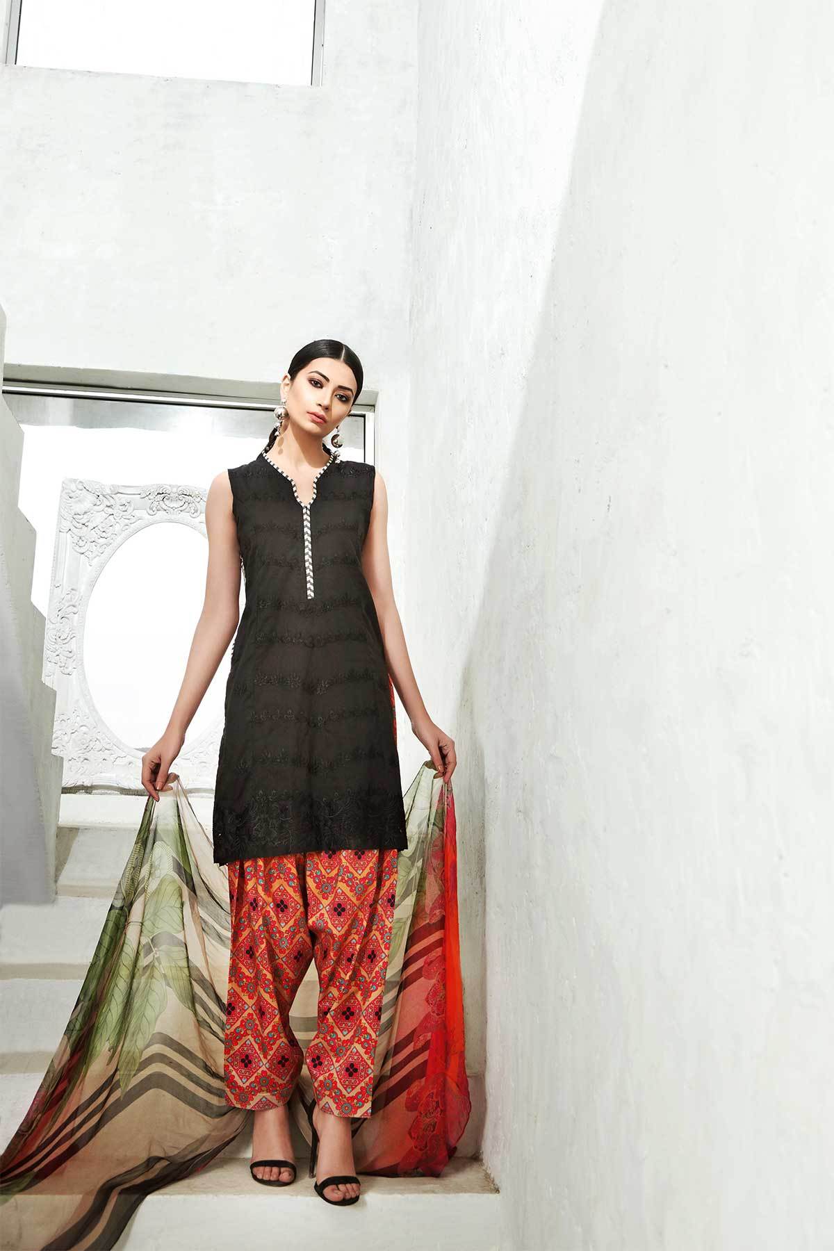 Charizma Naranji Embroidered Lawn 100% Original