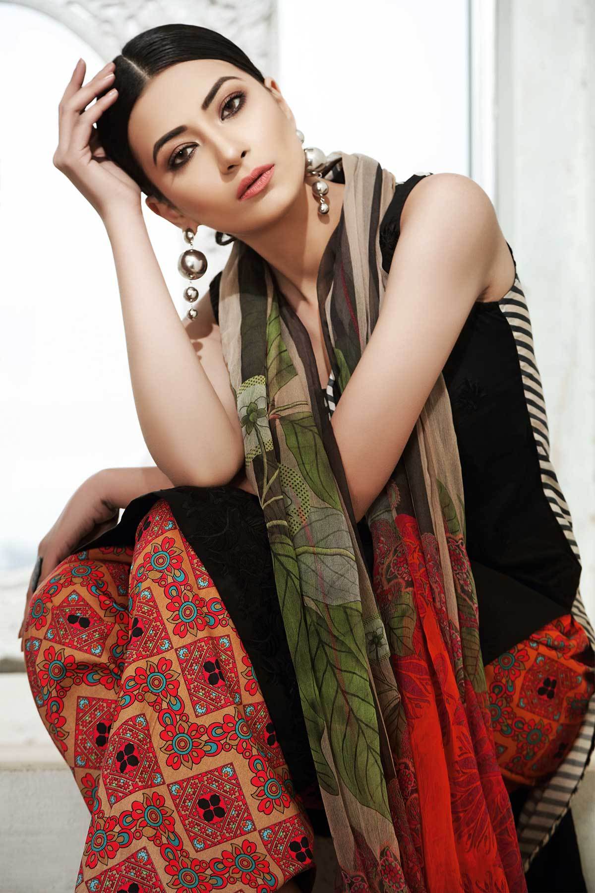 Charizma Naranji Embroidered Lawn 100% Original