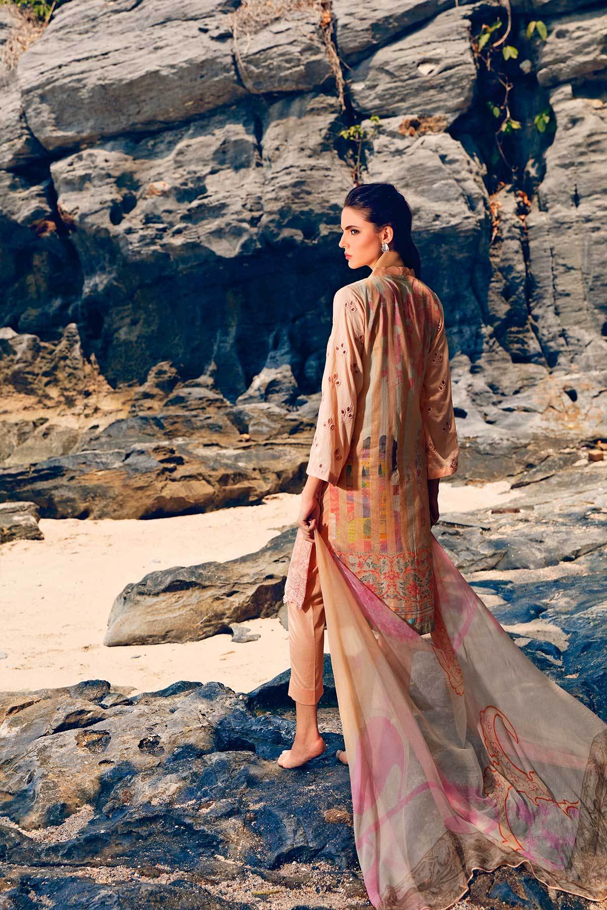 Charizma Naranji Embroidered Lawn 100% Original