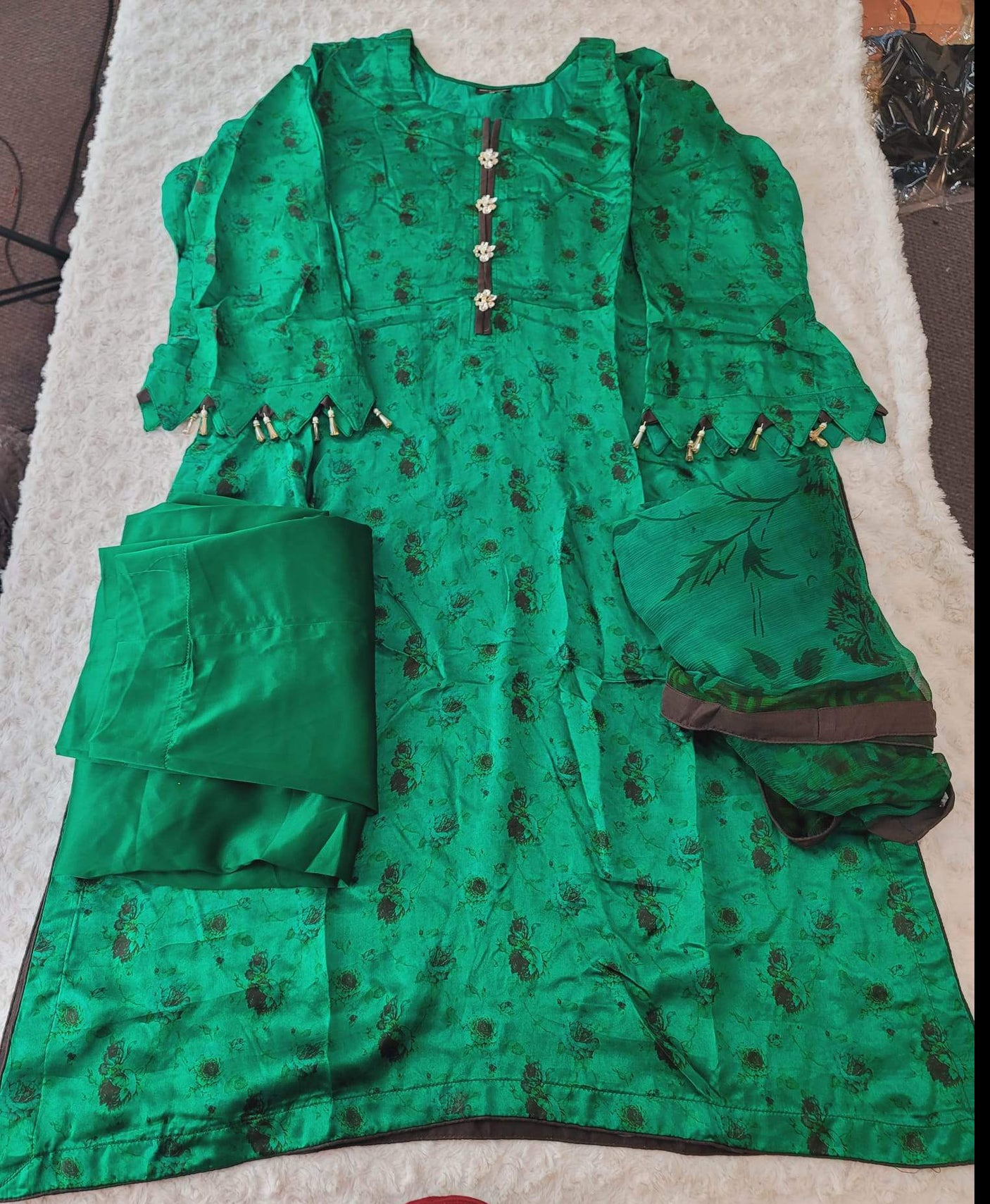 Pakistani Raw Silk Kamiz With Pure Chiffon Duppata Collection 2021 -100% Original Guaranteed