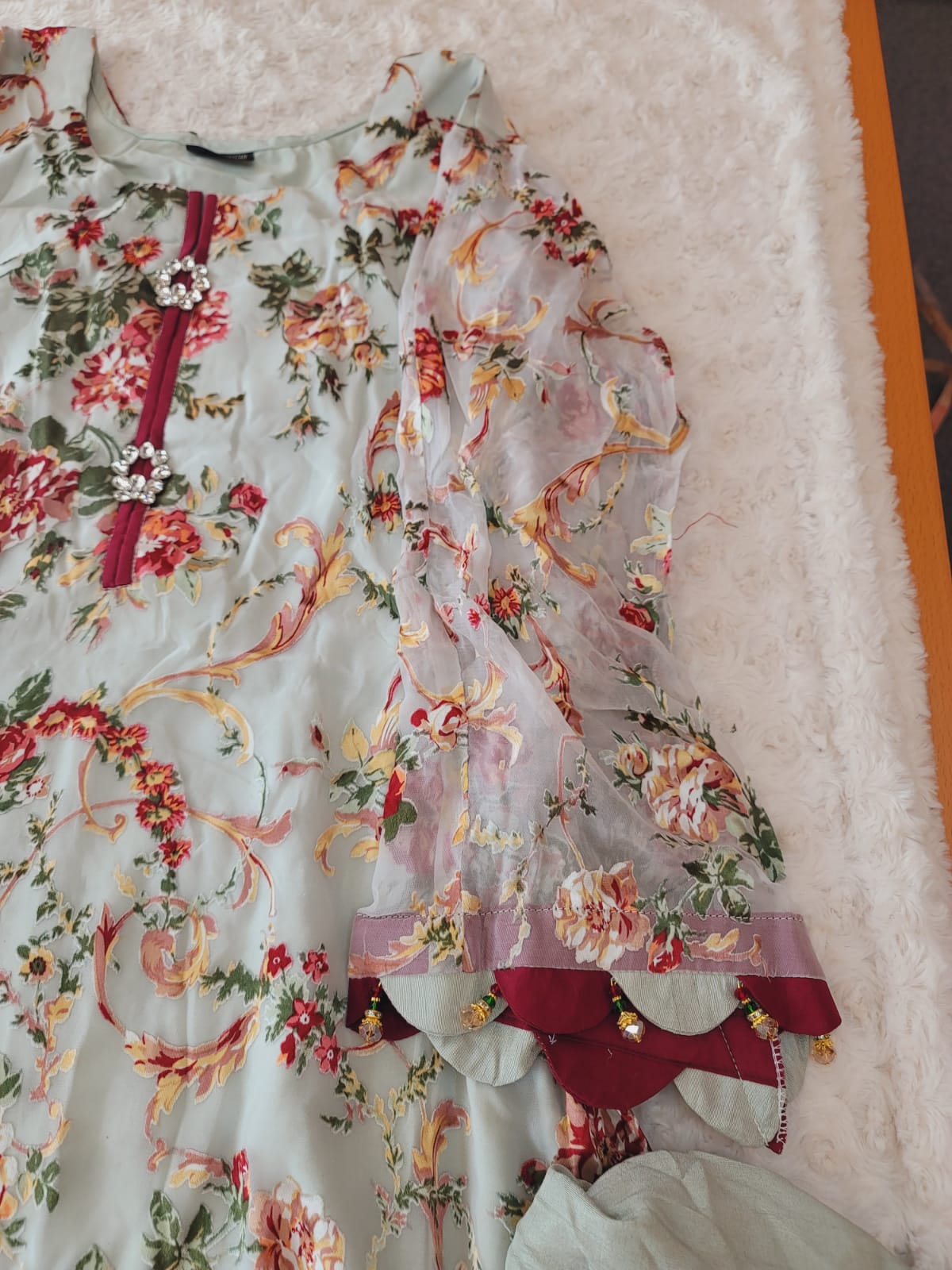 Pakistani Orginal Butique Dress With Tulip Pant -100% Original Guaranteed