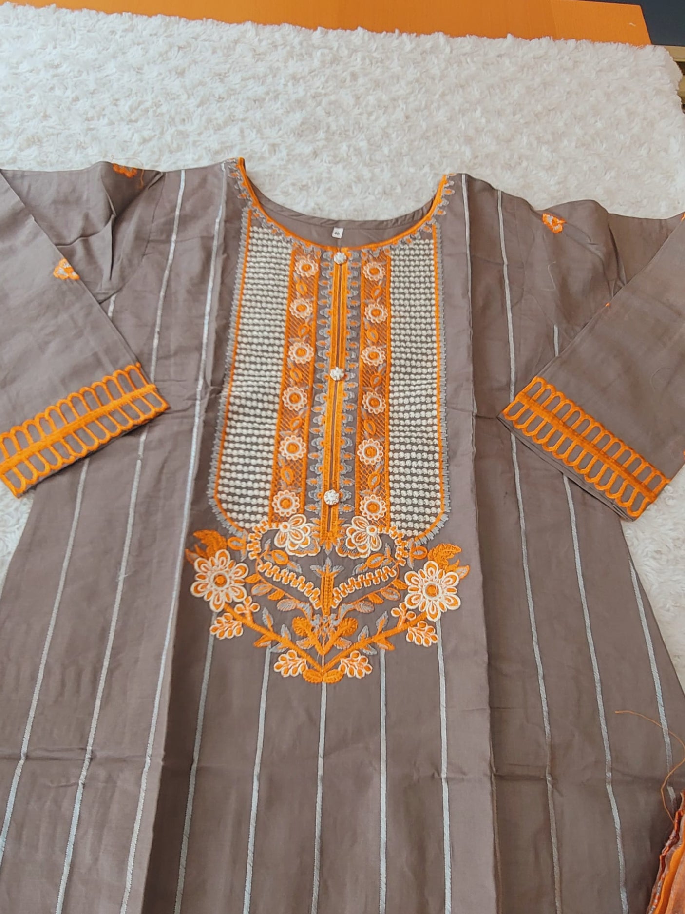 Pakistani stitched lawn Embroidered Salwar kameez ready to ship