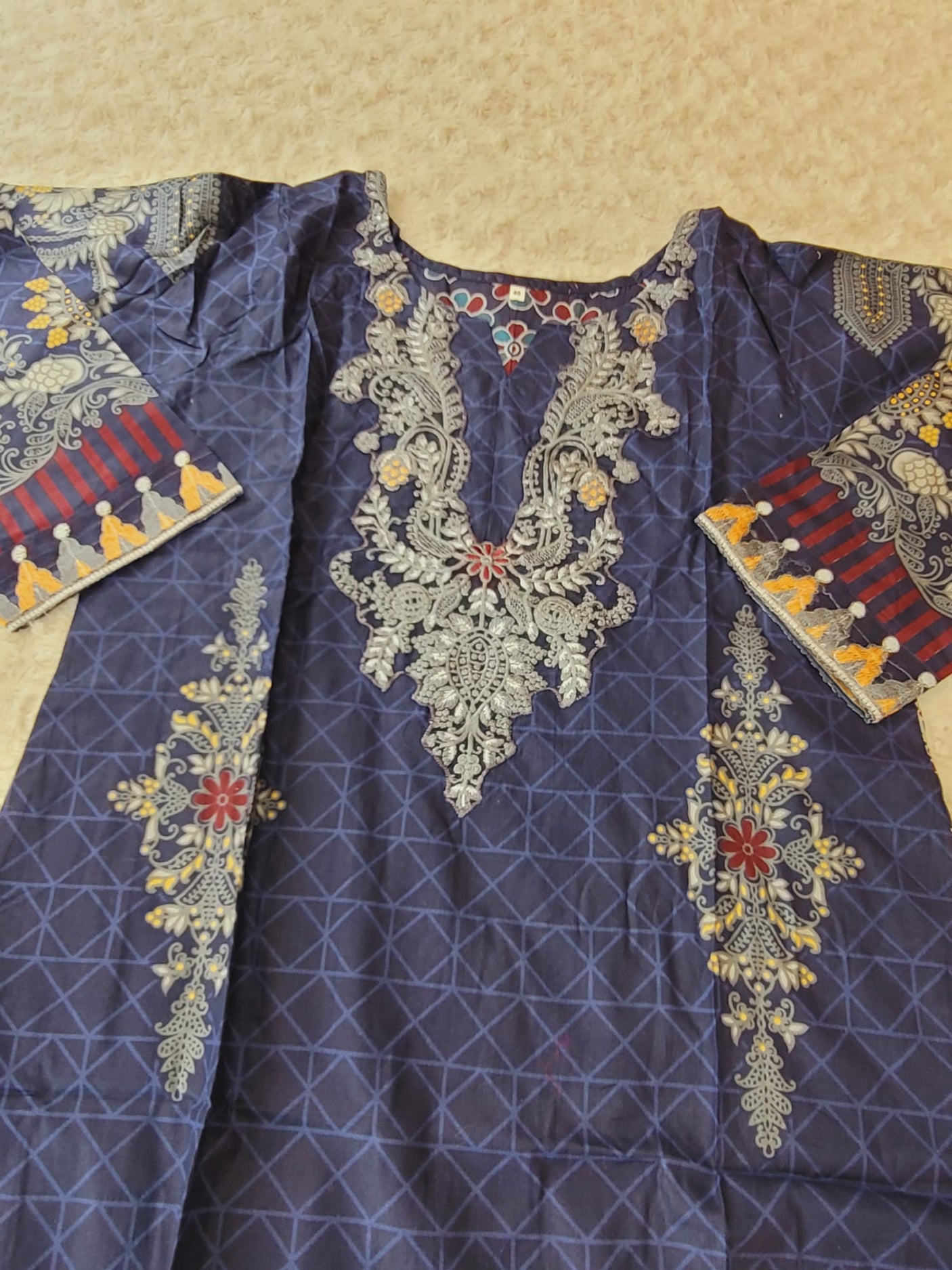 Pakistani stitched lawn Embroidered Salwar kameez ready to ship