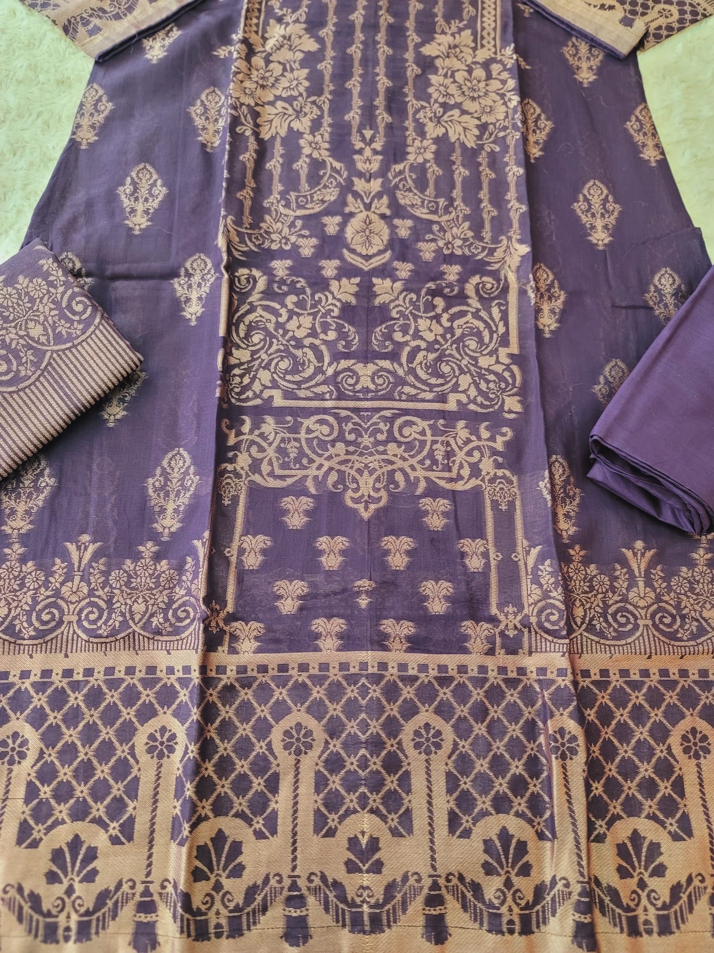 Pakistani Stitched Jacquard lawn Embroidered Salwar kameez ready to ship