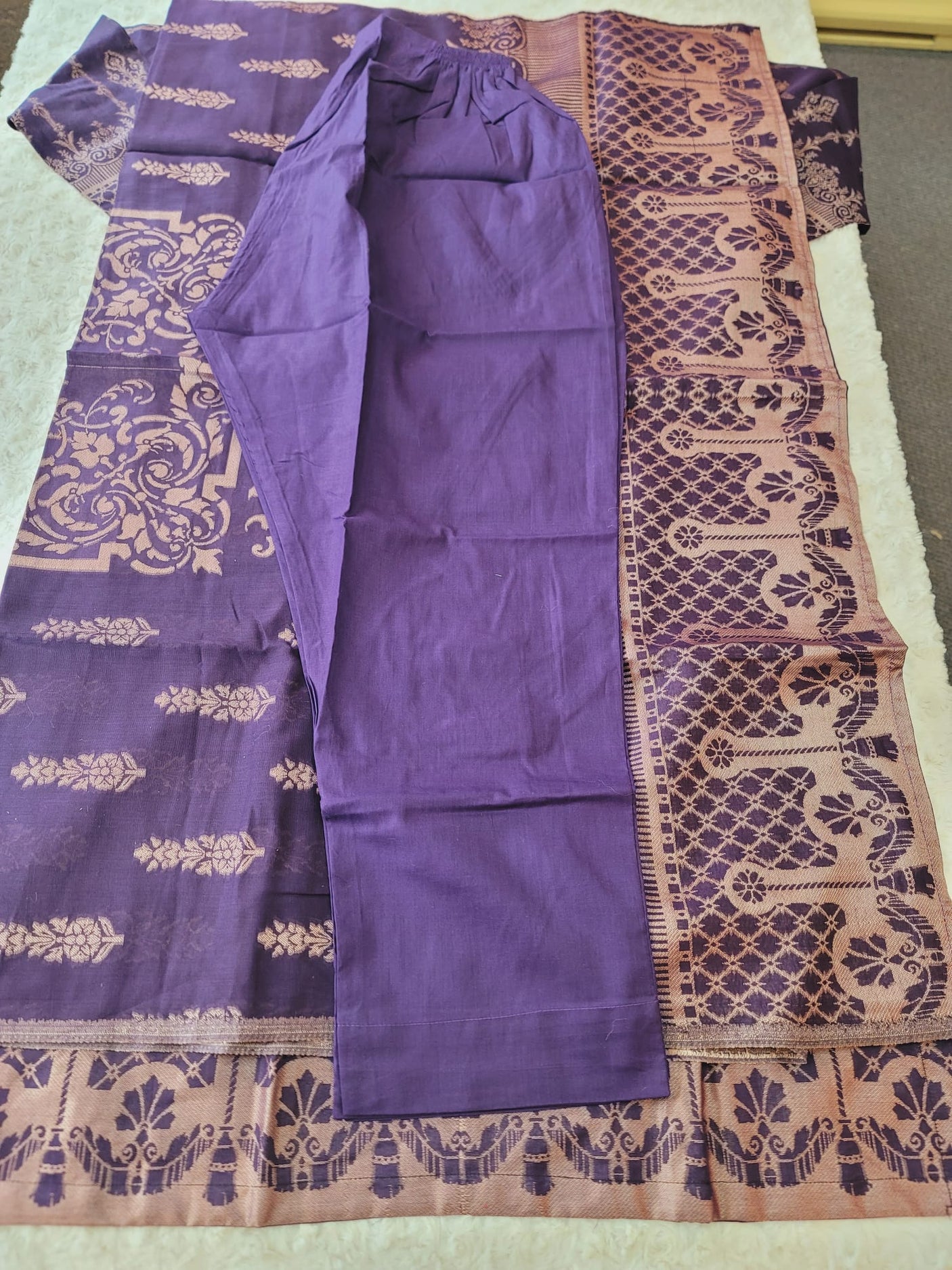 Pakistani Stitched Jacquard lawn Embroidered Salwar kameez ready to ship