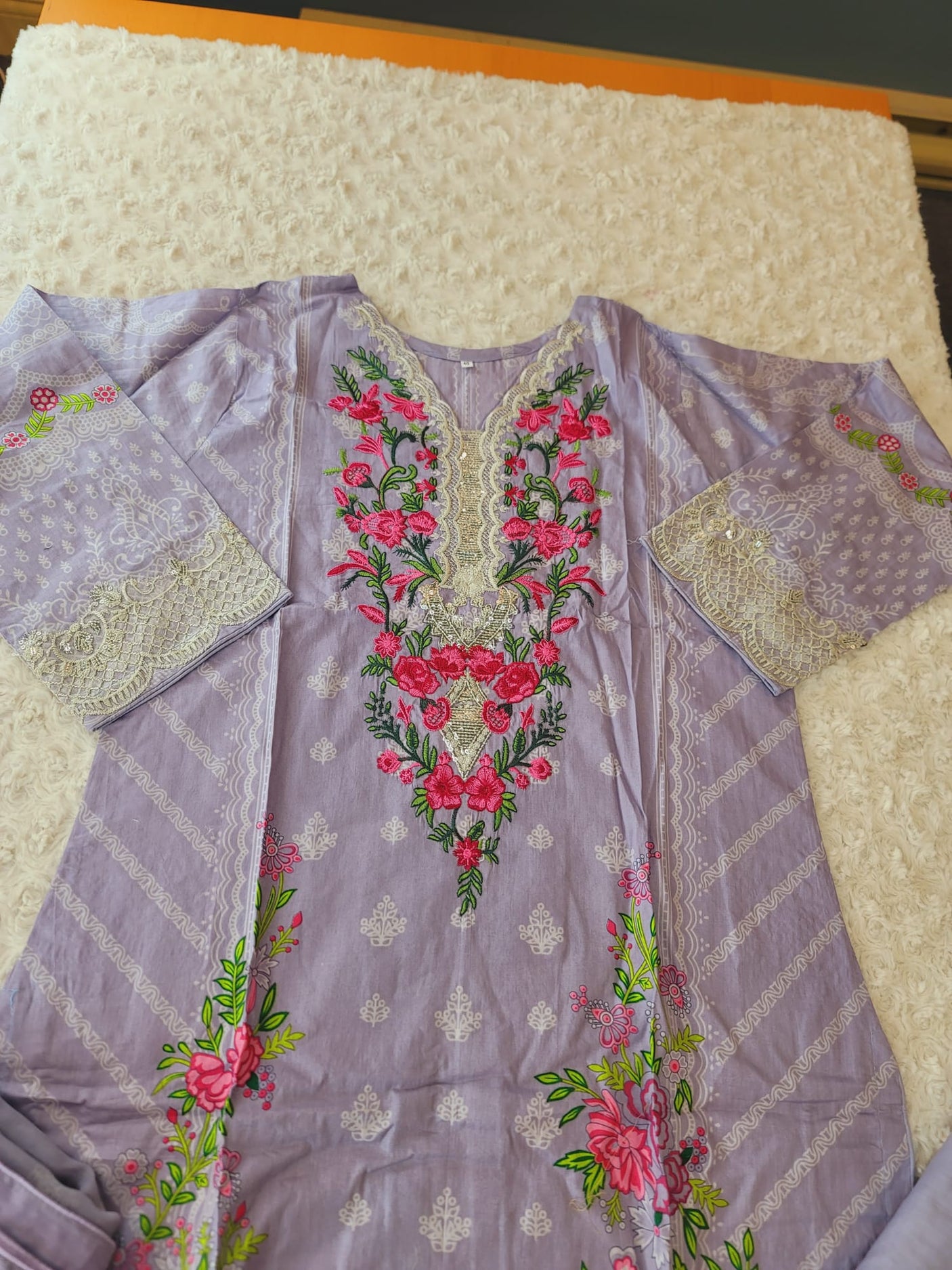 Pakistani Stitched lawn Embroidered Salwar kameez ready to ship