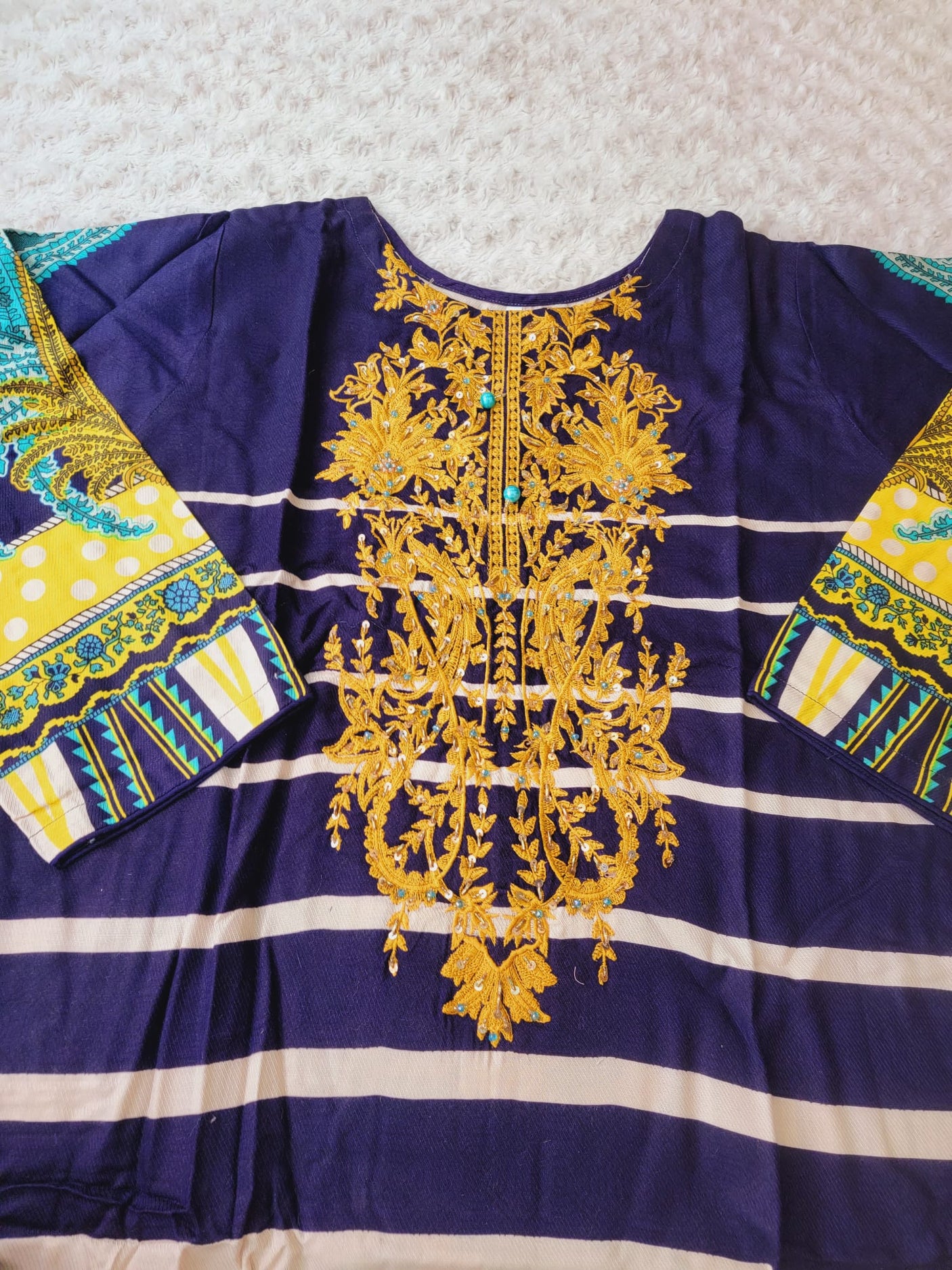 Pakistani linen Embroidered Salwar kameez Ready To Ship