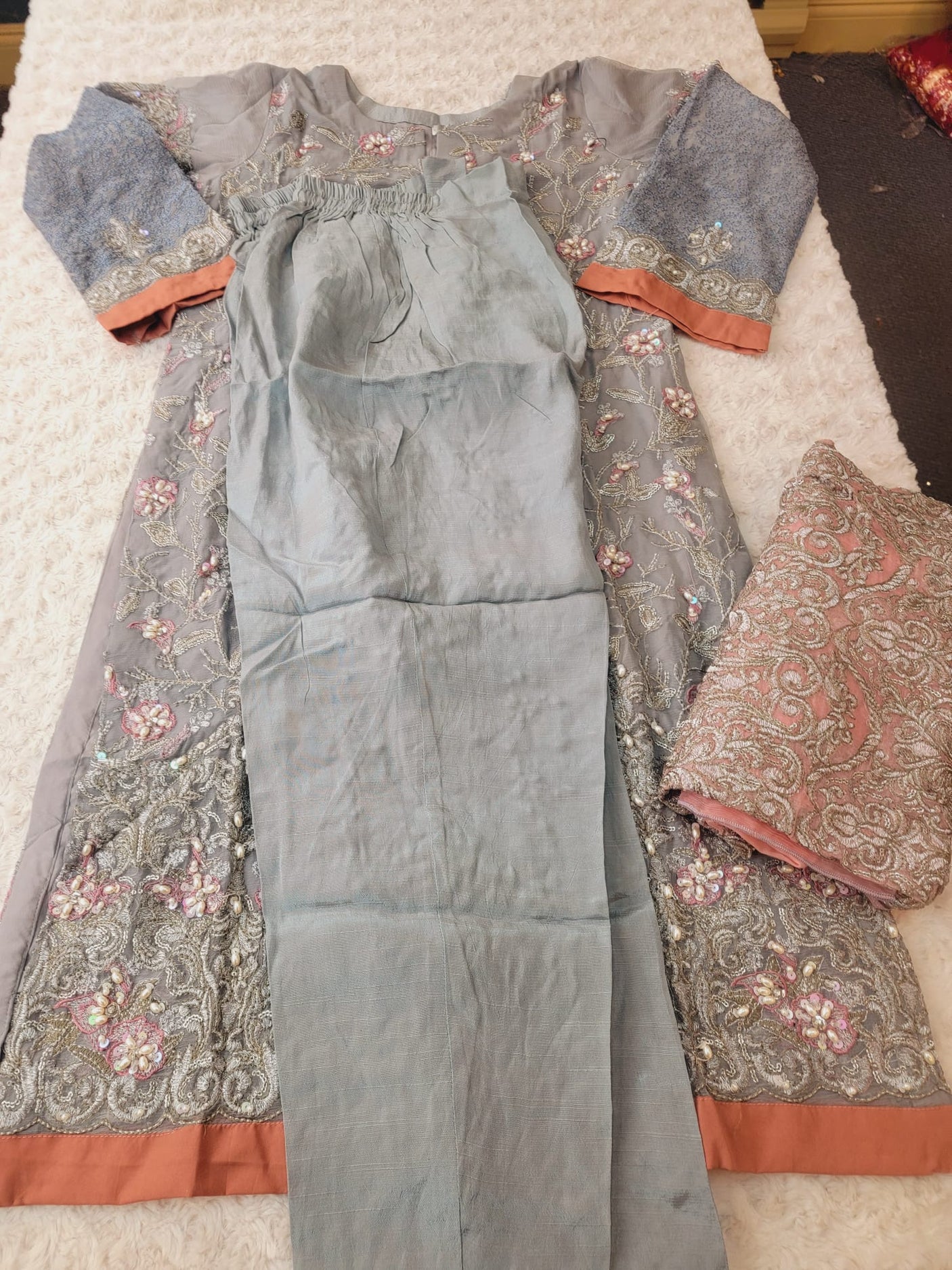 Pakistani Stitched Embroidery Party Wear Dresses Ready To Ship