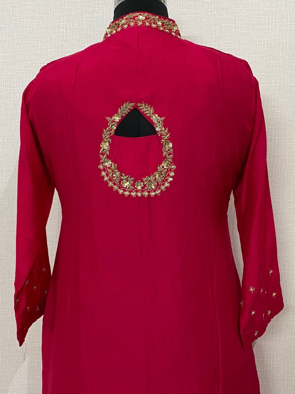 Pure Dola Silk Ready To Wear kurta with Attached Lining And Beautiful Zardozi Hand Work