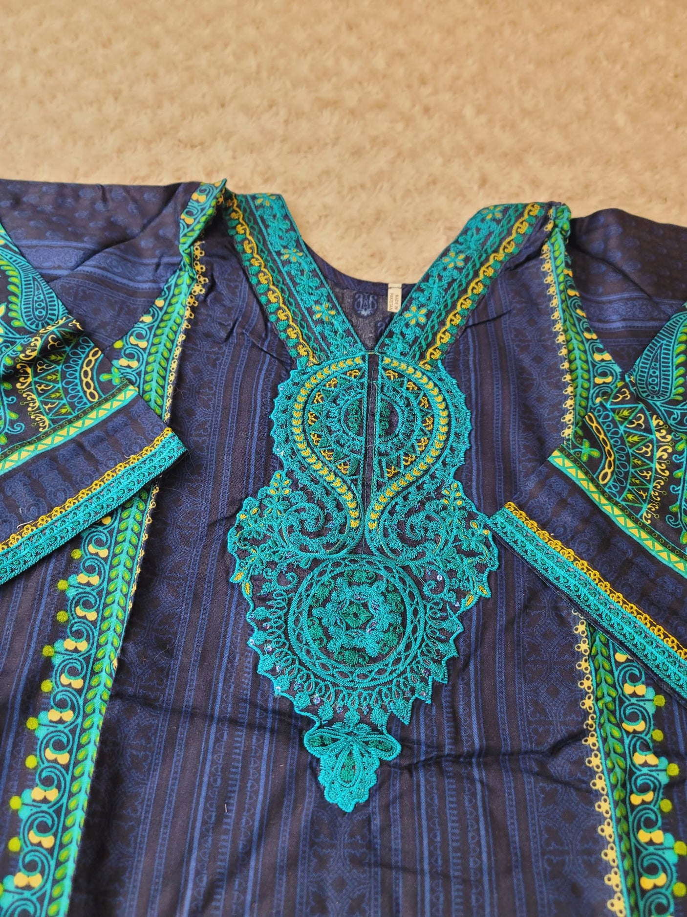 Pakistani linen Embroidered Salwar kameez Ready To Ship