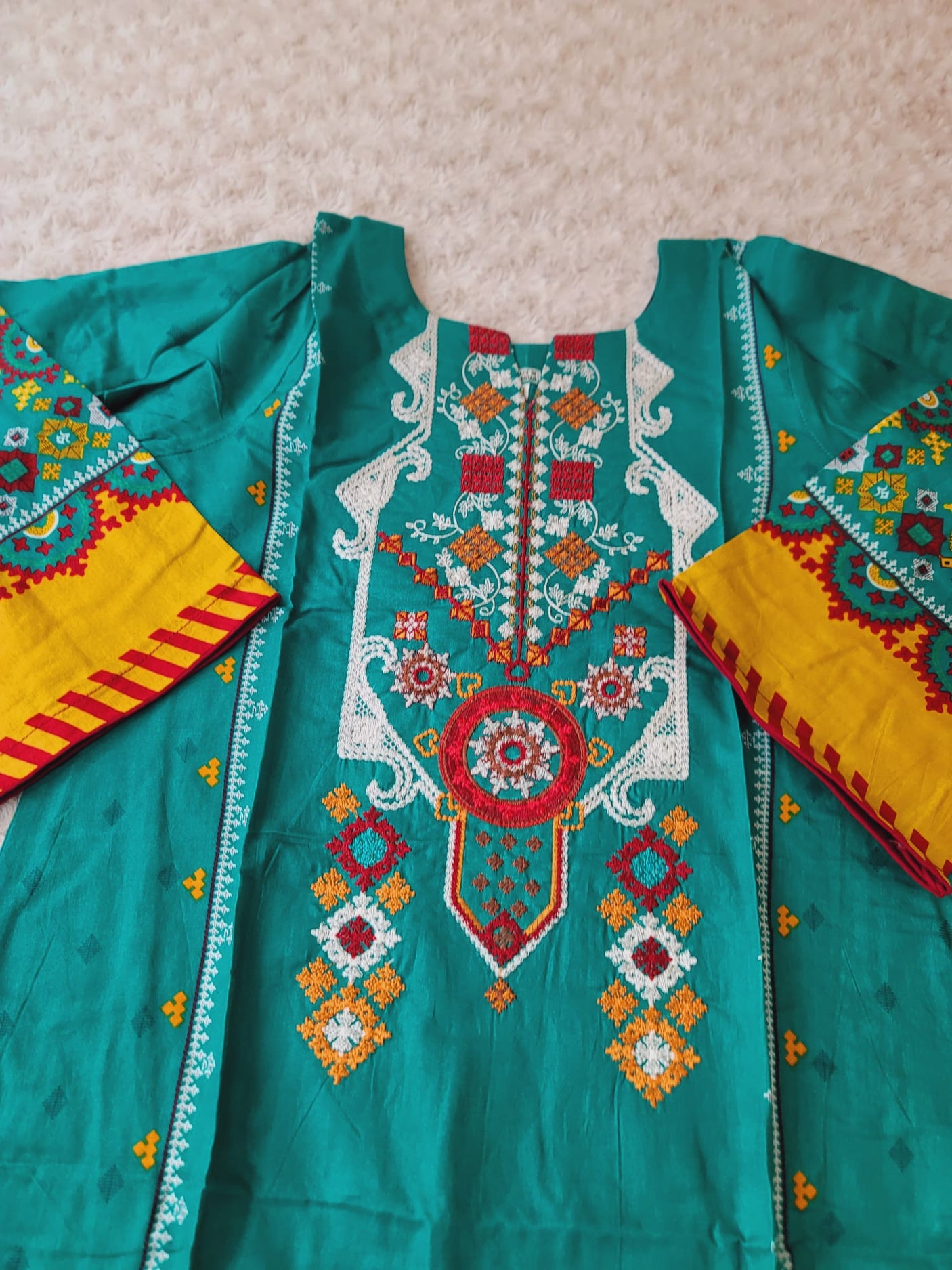 Pakistani Stitched lawn Embroidered Salwar kameez ready to ship