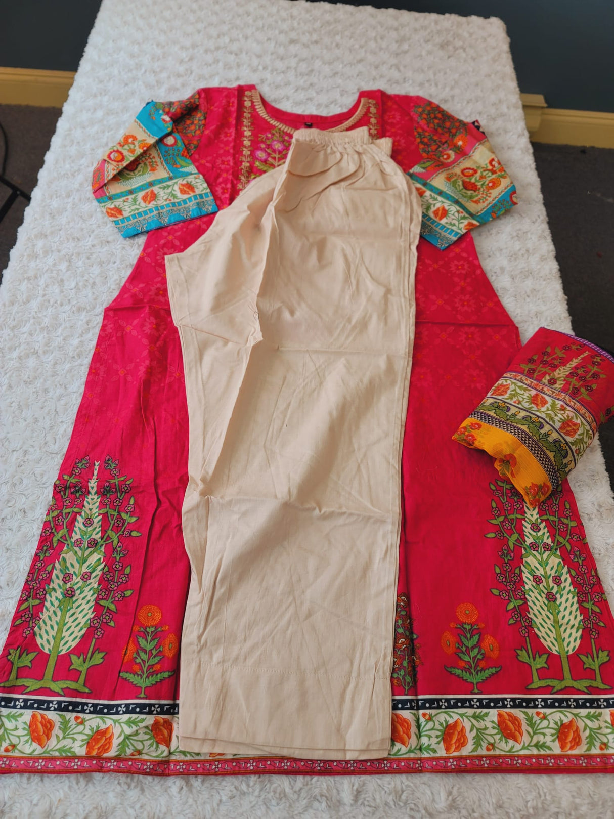 Indian Stitched Embroidery Suit Ready To Ship