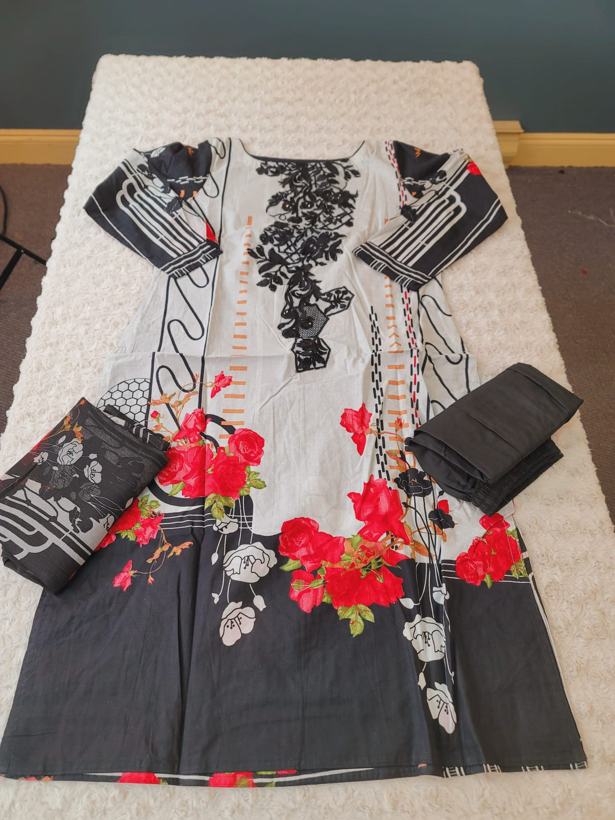 Indian Stitched Embroidery Suit Ready To Ship